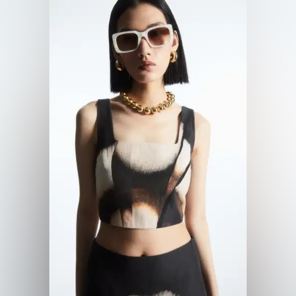 COS x Steve Doherty Floral Crop Top - Size 32 / Size 0